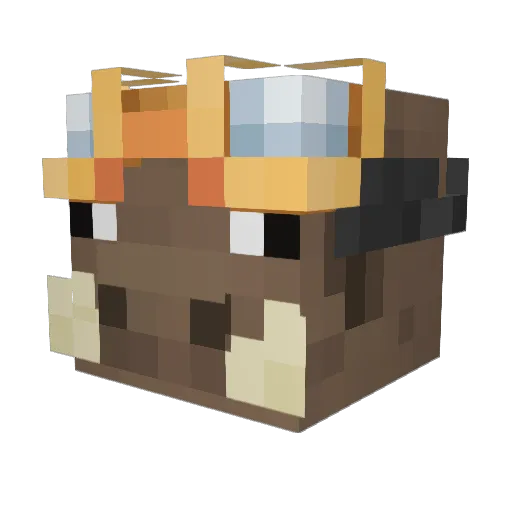 Snout_To_Tail Minecraft avatar head, 3D render