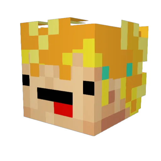 Snovist Minecraft avatar head, 3D render