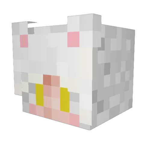 SnowAhriOwO Minecraft avatar head, 3D render