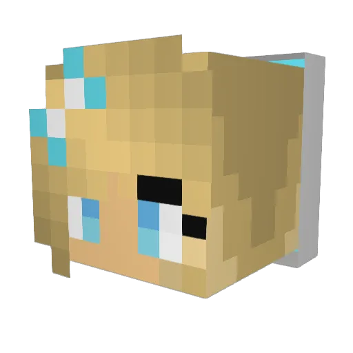 SnowAngel1122 Minecraft avatar head, 3D render