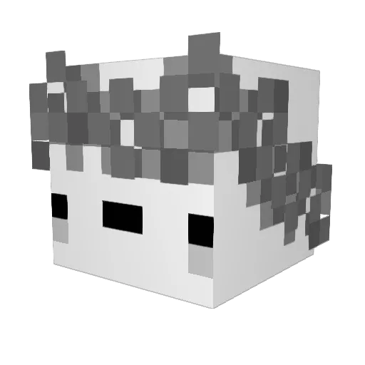 SnowBallBaki Minecraft avatar head, 3D render