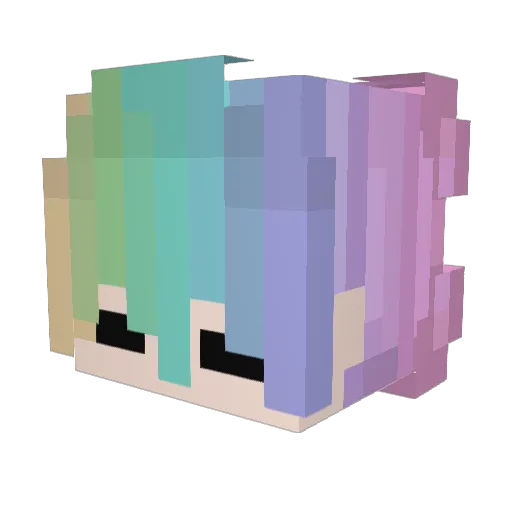 SnowBent Minecraft avatar head, 3D render
