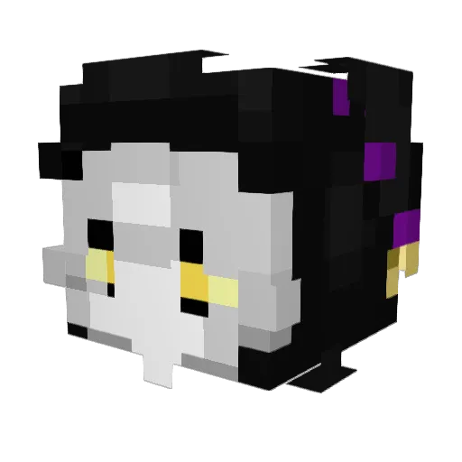 SnowBqll Minecraft avatar head, 3D render