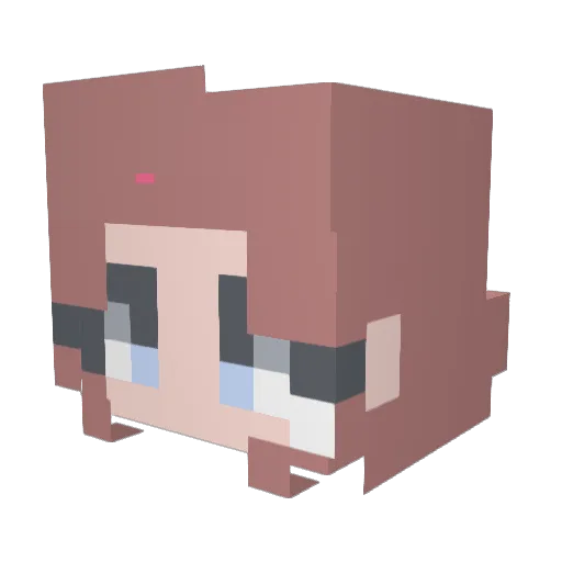 SnowBreezee Minecraft avatar head, 3D render