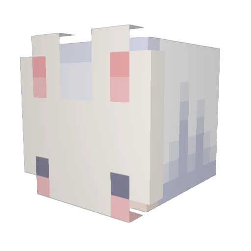 SnowBunny_1 Minecraft avatar head, 3D render