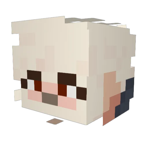 SnowCerberus Minecraft avatar head, 3D render