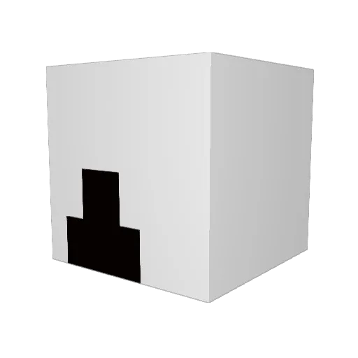 SnowChimp Minecraft avatar head, 3D render