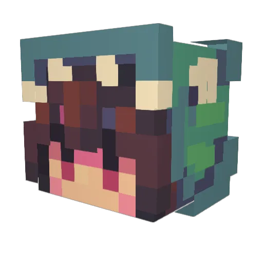SnowCubs Minecraft avatar head, 3D render