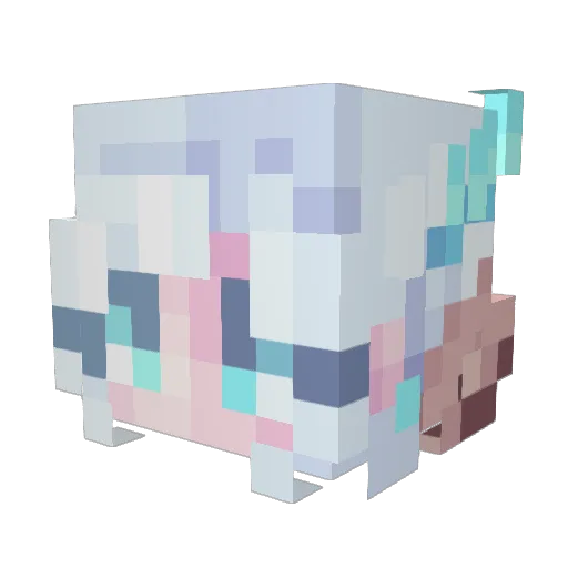 SnowFEN Minecraft avatar head, 3D render