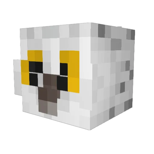 SnowFiLiN Minecraft avatar head, 3D render