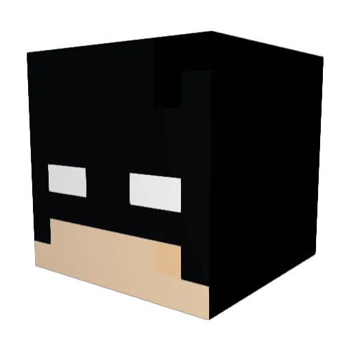 SnowFox12300 Minecraft avatar head, 3D render