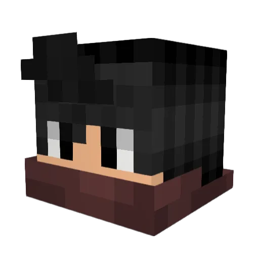 SnowFoxUK Minecraft avatar head, 3D render