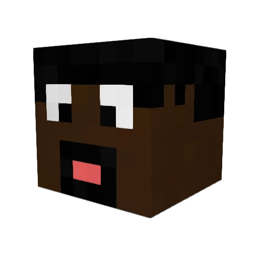 SnowGame Minecraft avatar head, 3D render