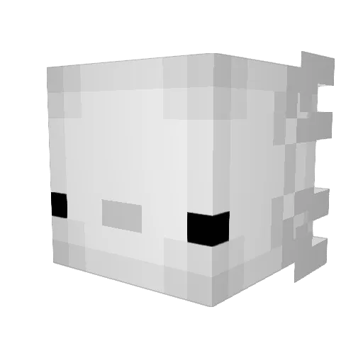SnowGlaze Minecraft avatar head, 3D render