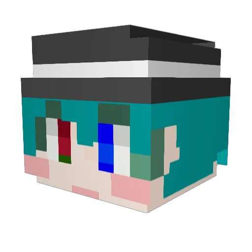 SnowGloves Minecraft avatar head, 3D render