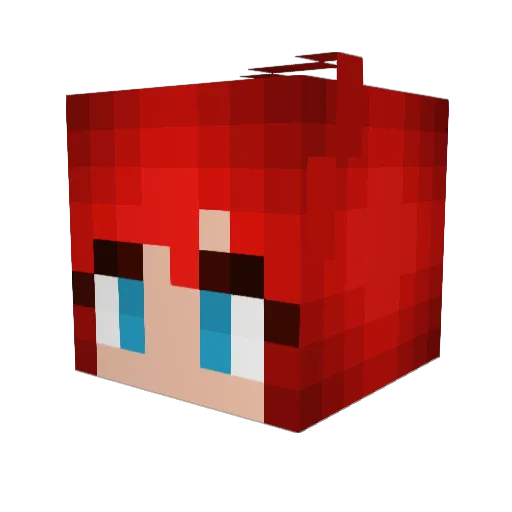 SnowHelation Minecraft avatar head, 3D render