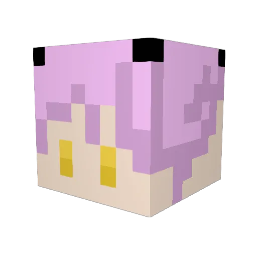 SnowKikiYe Minecraft avatar head, 3D render