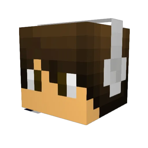 SnowKingJ Minecraft avatar head, 3D render