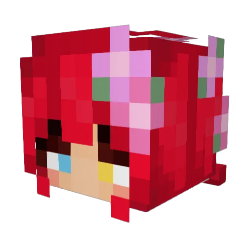 SnowKitz Minecraft avatar head, 3D render
