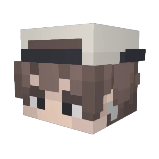 SnowKnight_ Minecraft avatar head, 3D render