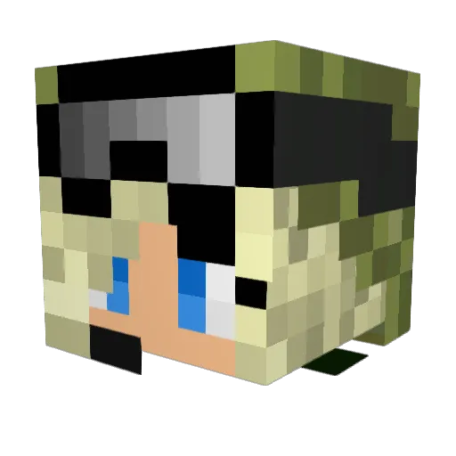 SnowLion123 Minecraft avatar head, 3D render