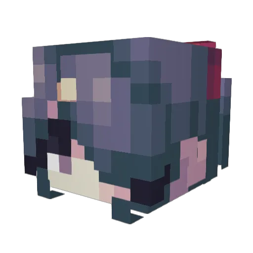 SnowMaylee Minecraft avatar head, 3D render