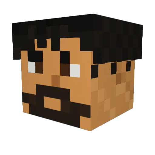 SnowNW Minecraft avatar head, 3D render
