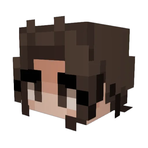 SnowOreo Minecraft avatar head, 3D render