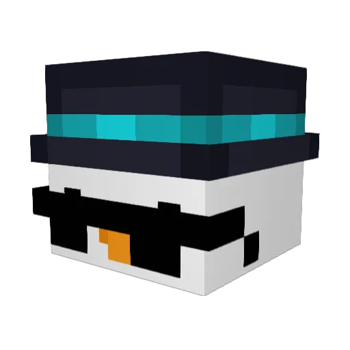 SnowPLasma Minecraft avatar head, 3D render