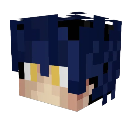 SnowPillz Minecraft avatar head, 3D render