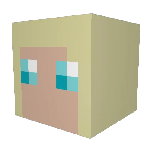 SnowQueen69 Minecraft avatar head, 3D render