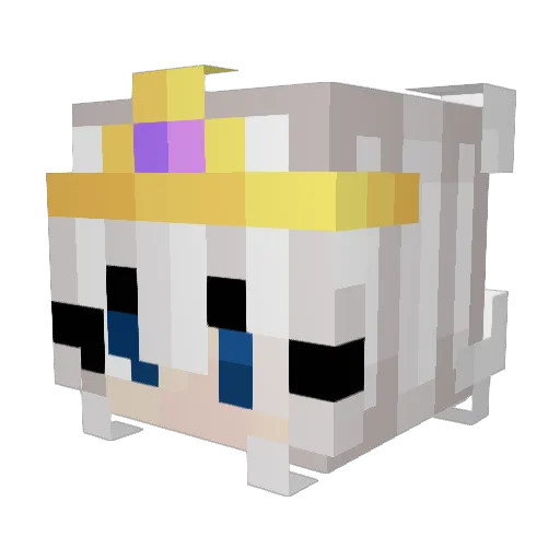SnowQueenVR Minecraft avatar head, 3D render