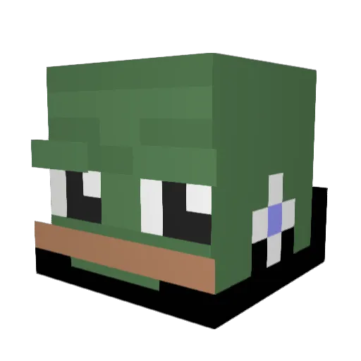 SnowRedHot Minecraft avatar head, 3D render
