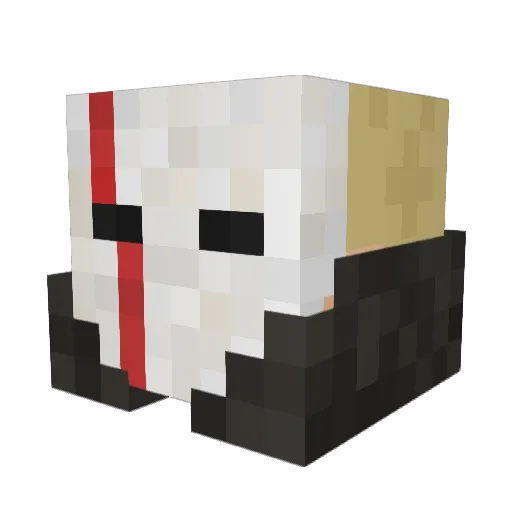 SnowRegen Minecraft avatar head, 3D render
