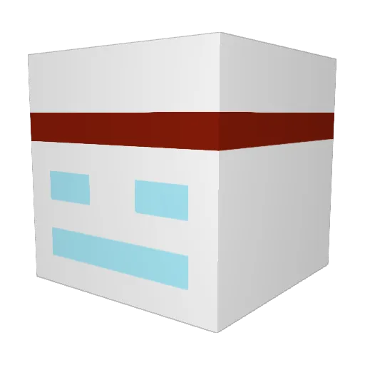 SnowRunner8000 Minecraft avatar head, 3D render