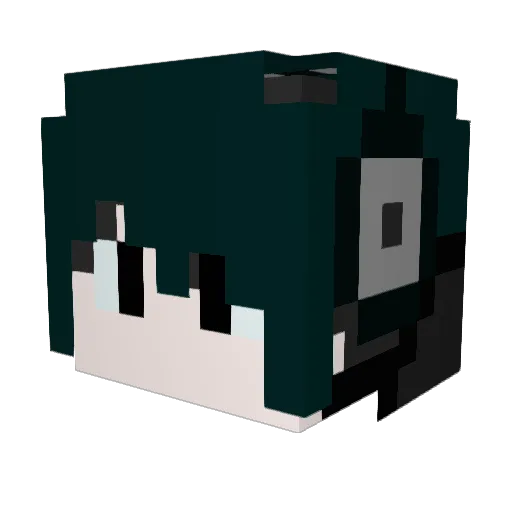SnowSTARX Minecraft avatar head, 3D render