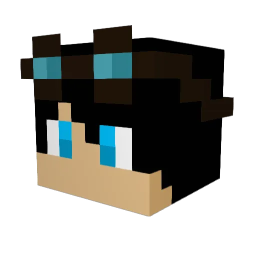 SnowSide3 Minecraft avatar head, 3D render