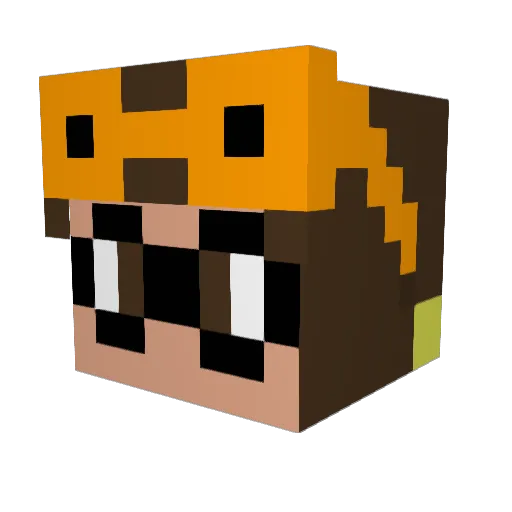 SnowStarFr Minecraft avatar head, 3D render