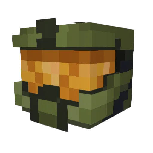 SnowTax Minecraft avatar head, 3D render