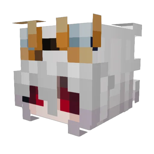 SnowTheArachne Minecraft avatar head, 3D render