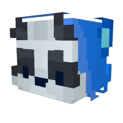 SnowUp Minecraft avatar head, 3D render