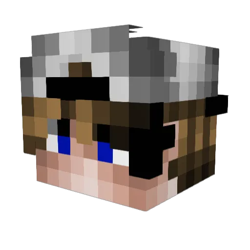 SnowVeb Minecraft avatar head, 3D render