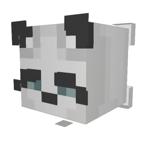 SnowWhiteFoxGirl Minecraft avatar head, 3D render