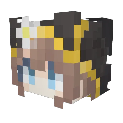 Snow_Bird Minecraft avatar head, 3D render
