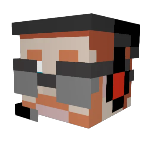 Snow_Jay Minecraft avatar head, 3D render
