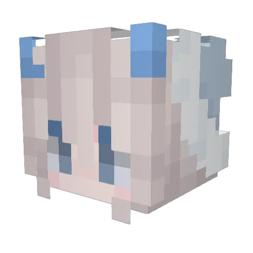 Snow_Mo Minecraft avatar head, 3D render