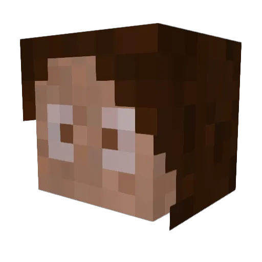 Snow_Plane Minecraft avatar head, 3D render
