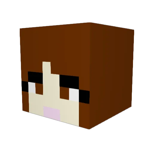 Snow_Princess Minecraft avatar head, 3D render