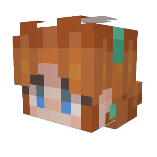 Snow_Sally Minecraft avatar head, 3D render