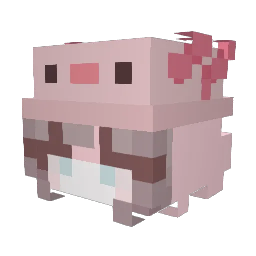 Snow_Xw Minecraft avatar head, 3D render